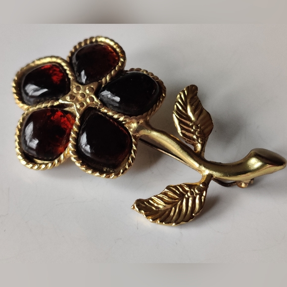 Vintage Christian LaCroix Flower Brooch - Picture 12 of 15